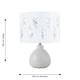image 5 of Tuscan - White Ceramic Lamp with White Fern Shade White | White