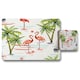 image 2 of Flamingo & Palm Trees (Placemat & Coaster Set)