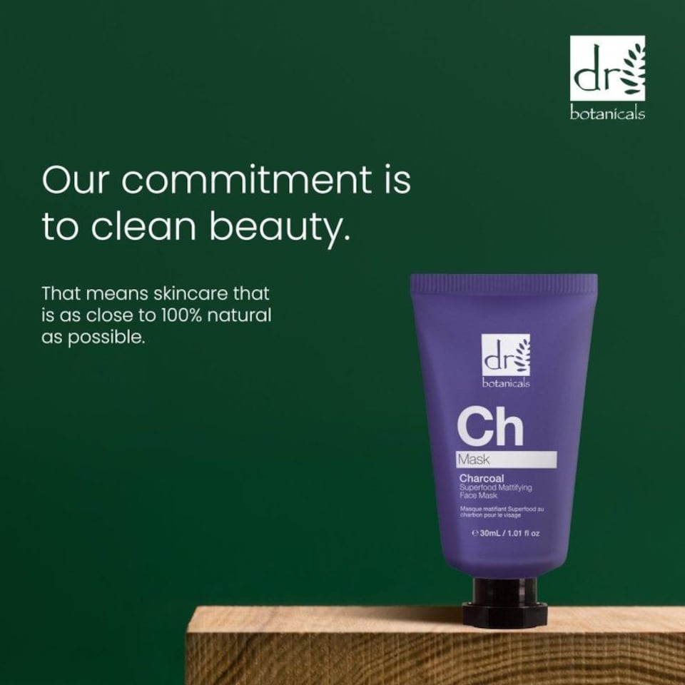 image 1 of Dr. Botanicals Advanced Charcoal Superfood Anti-Ageing Mattifying Face Mask 30ml for Fine Lines, Wrinkles, Dullness