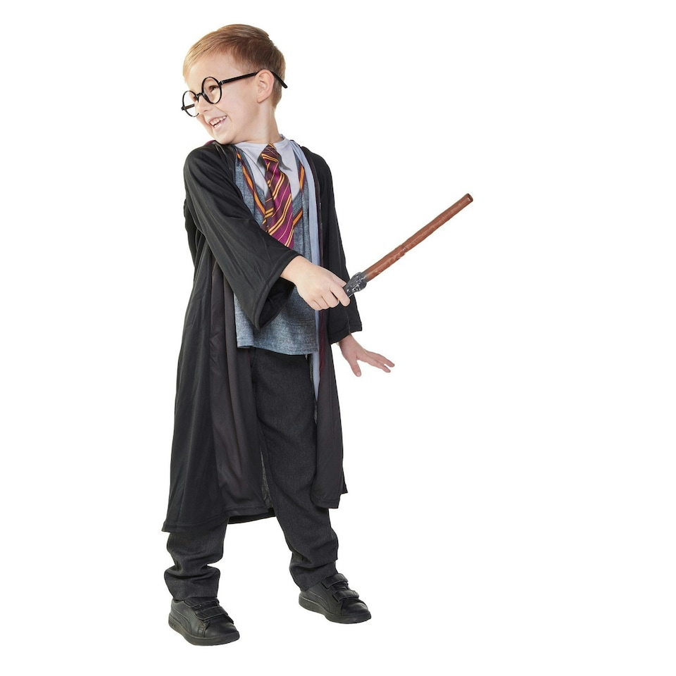 image 1 of Harry Potter Boys Deluxe Gryffindor Costume Robe - Black - 5-6 Years 5