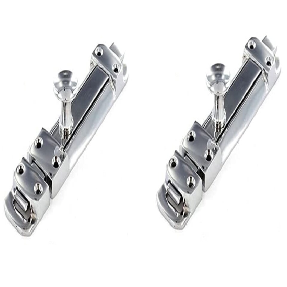 Golden Grace Pack of 2 Security Slide Door Bolt in Polished Chrome Finish with Fixings Screws - 150mm