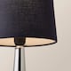image 4 of ValueLights Teardrop Pair Chrome Touch Table Lamps Navy Shade | Black