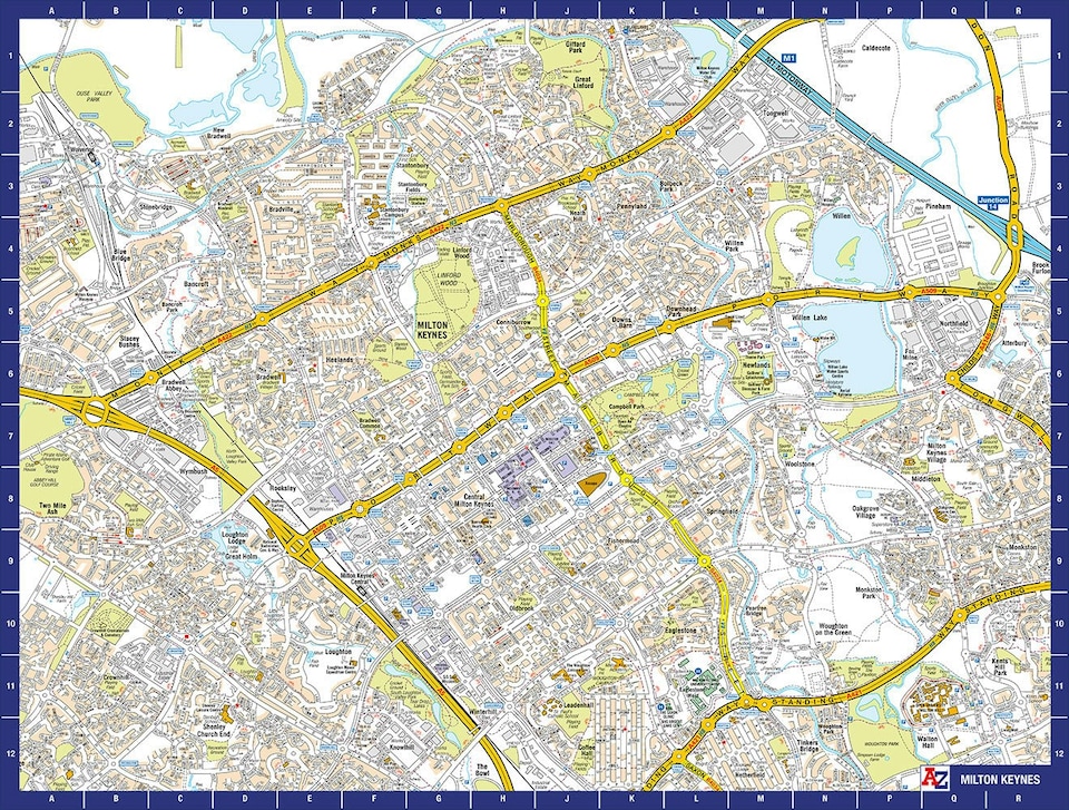 image 1 of A-Z Map of  Milton Keynes 1000 Piece Jigsaw