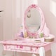 image 9 of AIYAPLAY Kids Dressing Table Set, Two-Piece Children Vanity Table with Stool | Pink