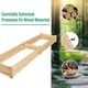 image 7 of Living and Home Solid Wood Raised Garden Bed with 2 Compartments | Brown | 243cm W x 61cm D x 25cm H