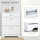 image 6 of HOMCOM Shoe Cabinet, Slim Shoe Storage Cabinet with Drawer, 2 Flip-up Doors and Adjustable Shelf, Narrow Shoe Cupboard for 16 Pairs of Shoes for Entryway, Hallway, White