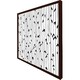 image 3 of Sketchy leaves scattered on hand drawn lines on white background (Picture Frame) White | S