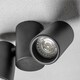 image 8 of CGC LUP Black 2-Head Adjustable GU10 Ceiling and Wall Spotlight | Black | Black | height: 11.5 cm, width: 17.5 cm, spotlight width: 5.6