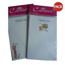 Cameos Thank You Card (Pack of 20) - White - One Size
