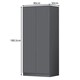 image 2 of FWStyle Stora 2 Door Wardrobe - Matt Dark Grey Grey