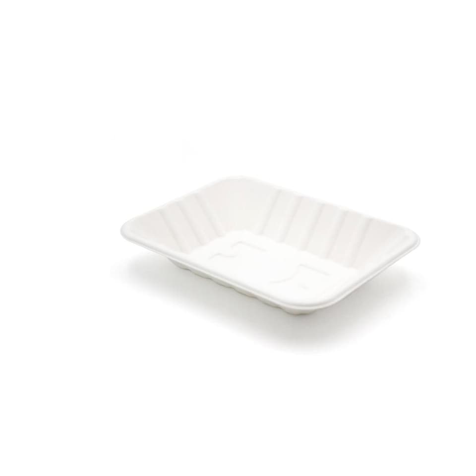 image 1 of ECONX Disposable Bagasse Food Tray Open Chip Trays Takeaway Open Tray For Serving Chips Pack of 200