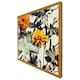 image 1 of Orange flower print (Picture Frame) Brown | Oak | L