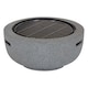 image 7 of Charles Bentley 60cm Round Magnesia Fire Pit with Mesh Cover Cooking Grill