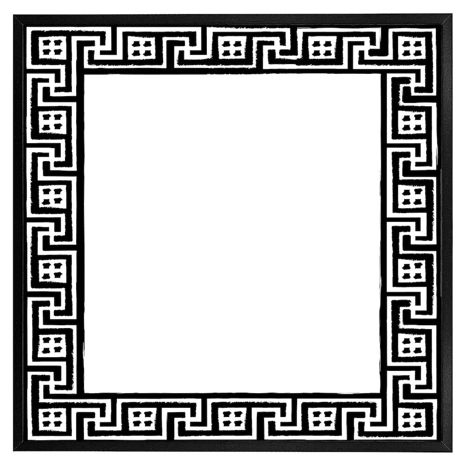 image 1 of Greek traditional meandor (Picture Frame) Brown | Oak | XL