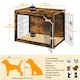 image 3 of Yaheetech 102 cm Dog Crate Furniture Brown | Rustic Brown