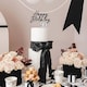 image 3 of Black & White 50th Birthday Elegant Milestone Candle 5.5cm | Black
