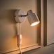 image 3 of ValueLights Benton White IP44 Wall Light With Cable Plug | White
