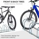 image 6 of HOMCOM Bike Parking Rack Bicycle Locking Storage Stand for 5 Cycling