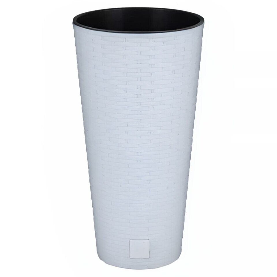 RATO Round Flower Pot - 38x20x20cm | White | White & Set of 1 | 1