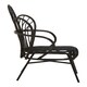 image 4 of Interiors by Premier Black Natural Rattan Back Chair Metal Legs, High Back Rattan Lounge Chair, Outdoor Rattan Chair for Garden