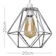 image 5 of ValueLights Diablo Silver Ceiling Pendant Shade & Bulb