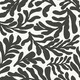 image 1 of Coral Leaf Wallpaper in Charcoal on White Multi