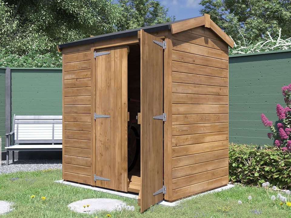 image 1 of Dunster House Garden Shed 1.8 x 1.2m (6' x 4') 15mm Walls Wooden Outdoor Storage, Pent Roof, Overlord Modular