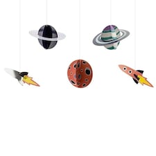 Assorted Space Party Hanging Decorations - Pack of 5