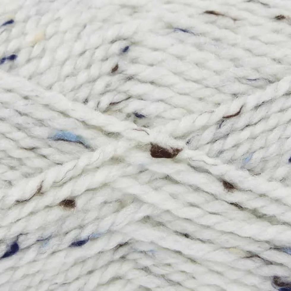 King Cole Cream Tweed Chunky Yarn (Value Pack 12 x 100g Balls) For Crochet, Knitting - 138m per ball
