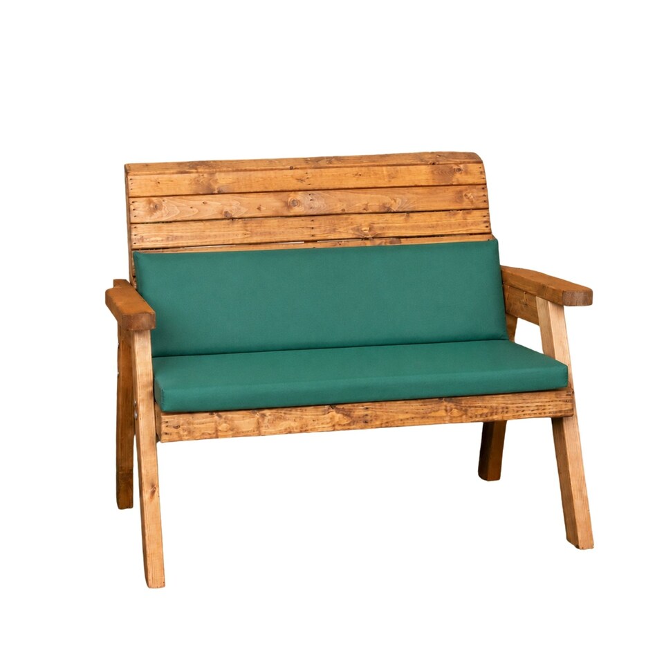 Hand Made Traditional 2 Seater Chunky Rustic Wooden Garden Bench with ...