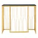 image 3 of Interiors by Premier Contemporary Hexagonal Console Table, Versatile And Robust Hallway Table, Sturdy Modern Console Table Gold