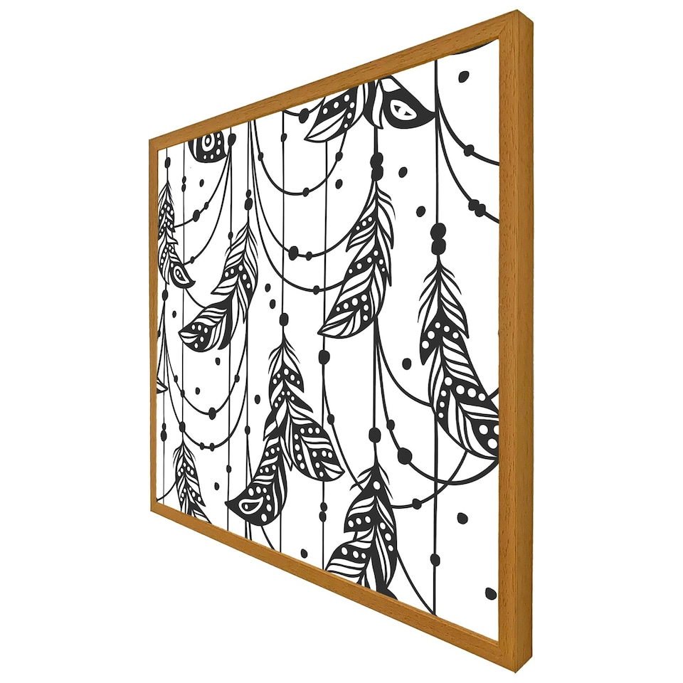 image 1 of Hand drawn bohemian chic style (Picutre Frame) White | M