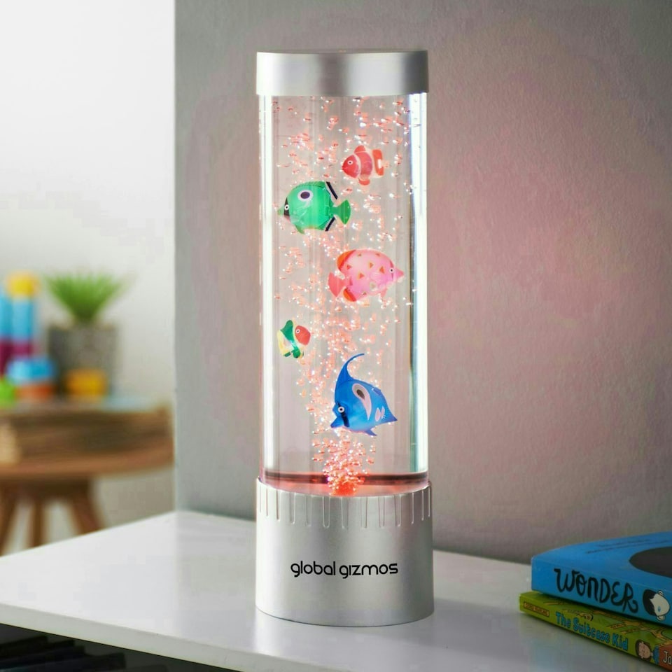 image 1 of 32cm Bubble Fish Lamp Colour Changing