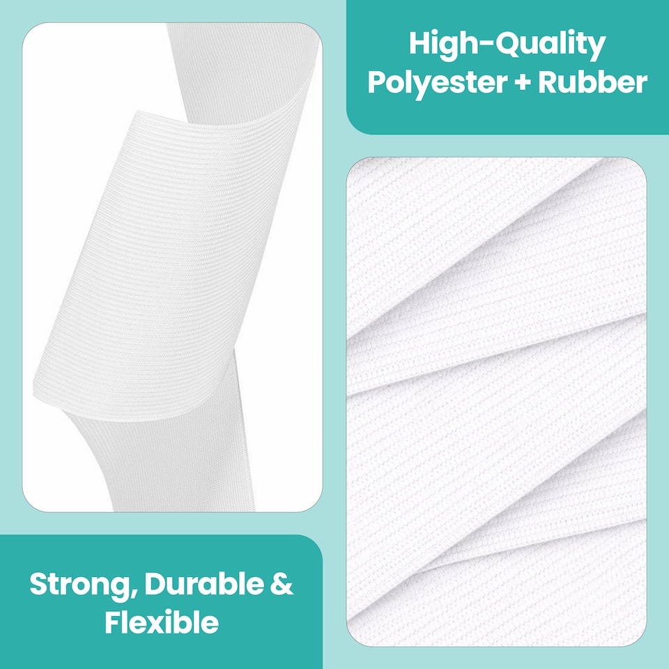 image 1 of 25mm White Elastic Thread Bead Stringing DIY Crafts - 10 Metres