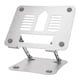 image 1 of Futura Laptop Stand Adjustable Portable Riser, Silver Foldable Aluminium Holder for MacBook AirPro and 11 to 17 inch Laptops | Silver | Silver | One Size | 1