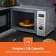 image 3 of GEEPAS 23L Digital Microwave Oven 800W, 5 Power Levels Silver