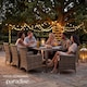 image 8 of Garden Table and Chairs Menorca - 8 armchairs, dining table, protective cover | Brown | nature | 59 x 57 x 86 cm | 1