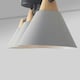 image 2 of ValueLights Scandi 3 Way Matte Black And Wood Ceiling Light Fitting With Grey Cone Shades