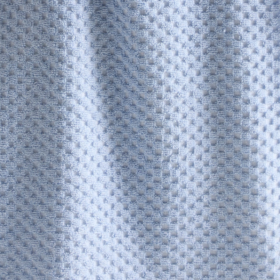 image 1 of D & D Popcorn Check Bath Towel Blue