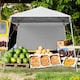 image 6 of COSTWAY 210 x 210 cm Pop up Canopy Tent Portable Backpack Canopy-White