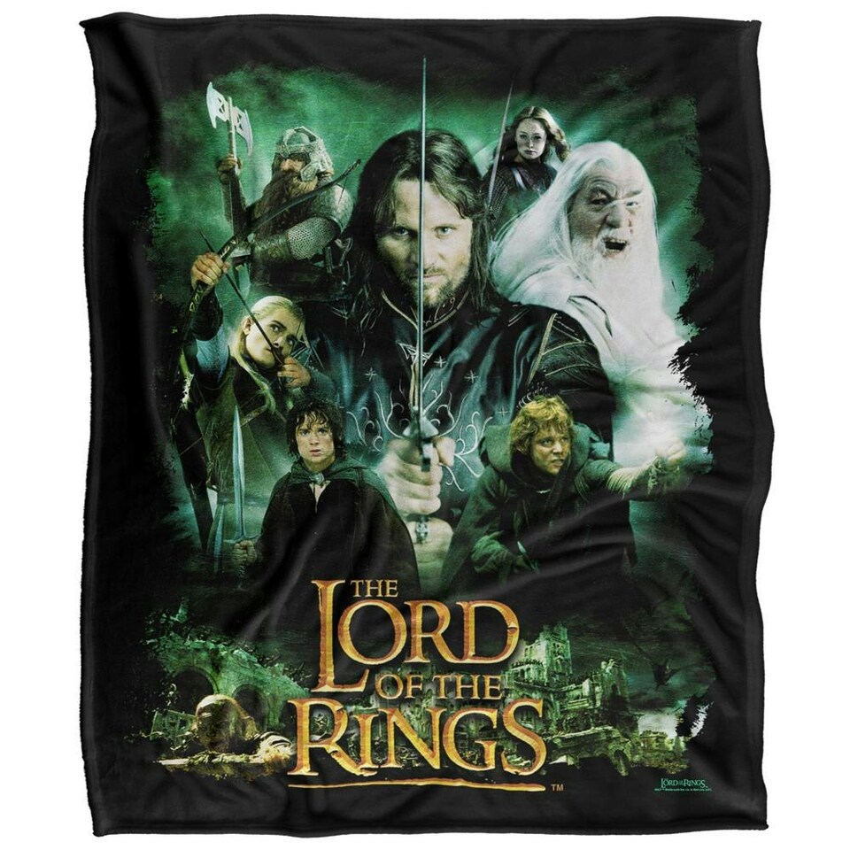 image 1 of Lord Of The Rings Group Shot Blanket - Multicoloured - One Size