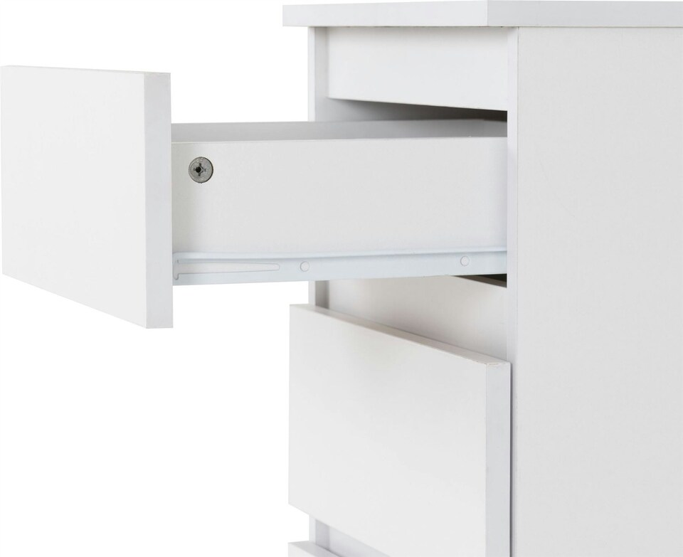 image 1 of Pair of Malvern 3 Drawer Bedside Tables | White | 2