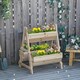 image 6 of Outsunny Raised Garden Bed Wood Planter Box with Stand for Vegetables Flowers