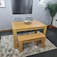 image 2 of Dining Table Set with 2 Chairs Dining Room and Kitchen table set of 2, and Benches Grey