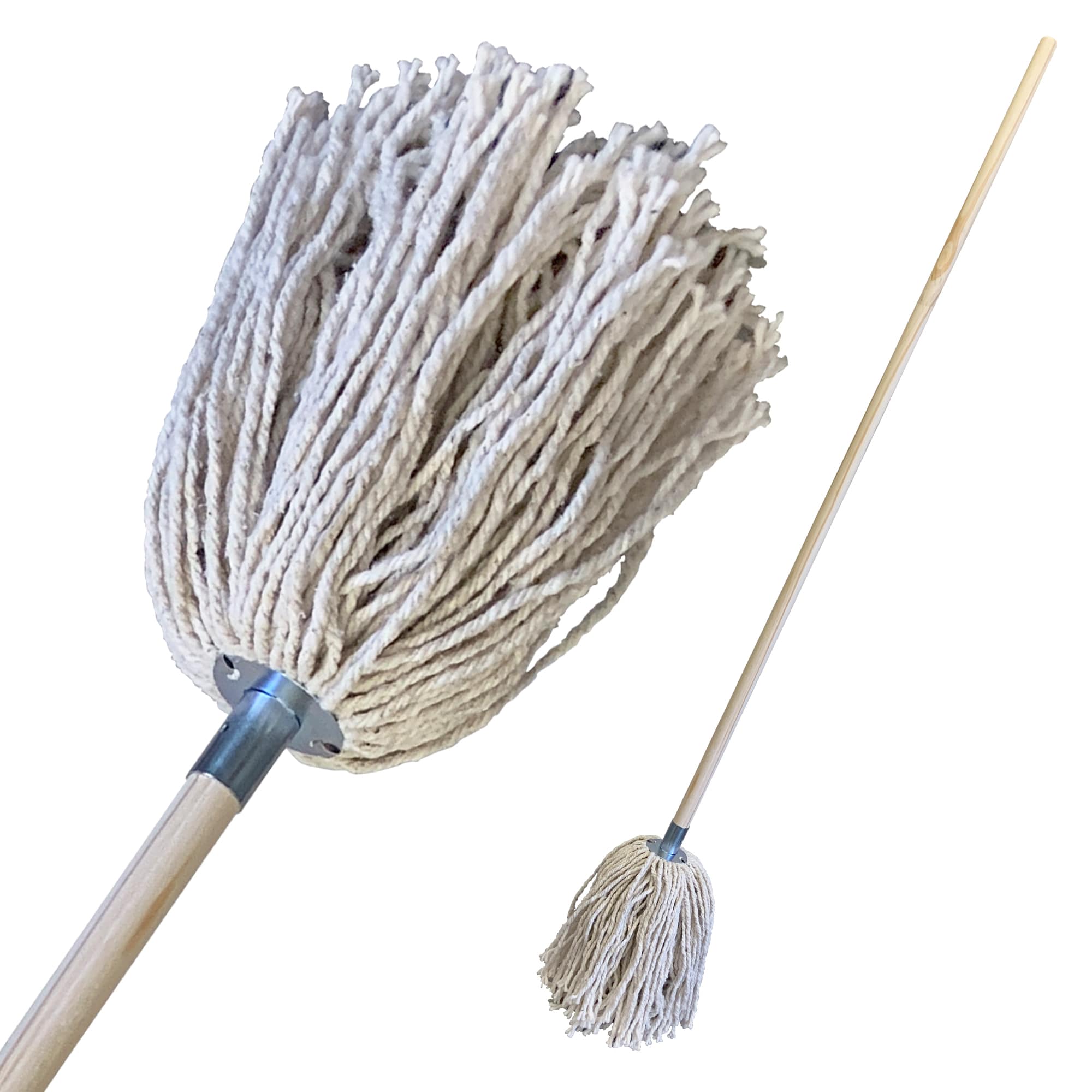 Traditional Pure Cotton Yarn Mop Galvanised Metal Socket Mop with Handle