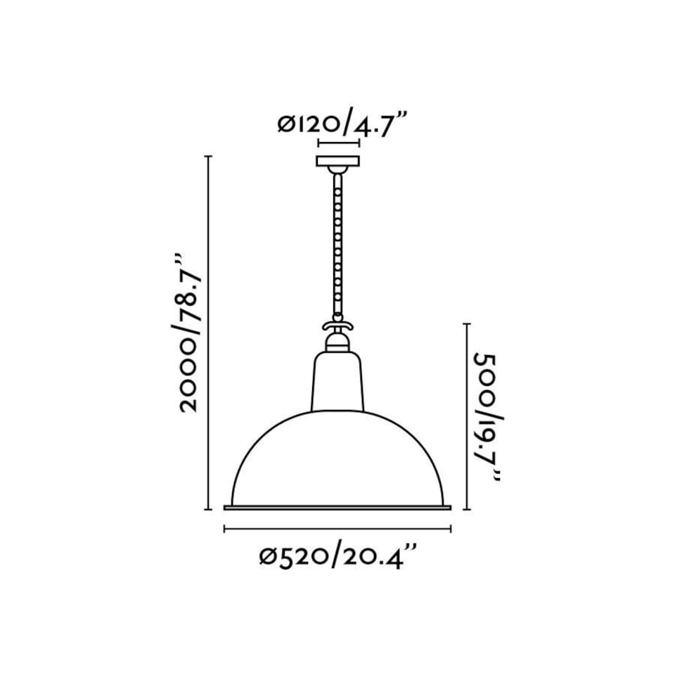 image 1 of Lou 1 Light Dome Ceiling Pendant Black, E27
