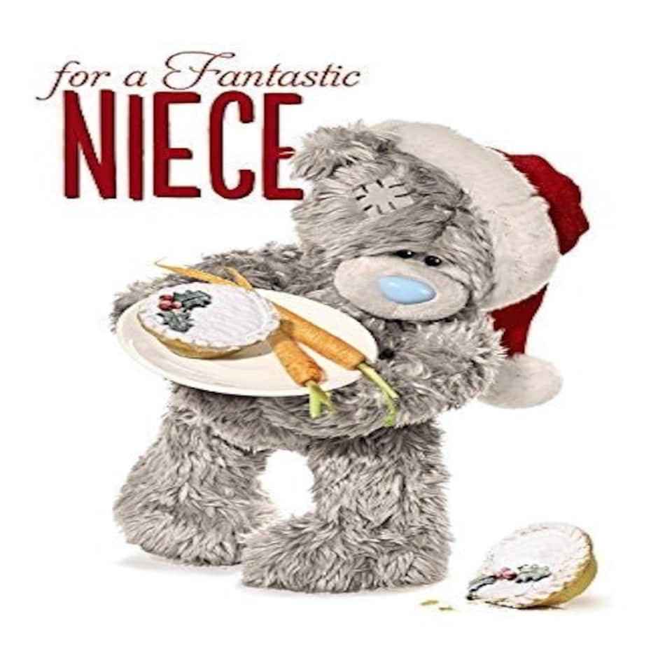 image 1 of Me To You Tatty Teddy 3D Holographic Card - Fantastic Niece Christmas Card