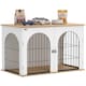 image 1 of PawHut Dog Crate Furniture, Indoor Dog Cage End Side Table, White