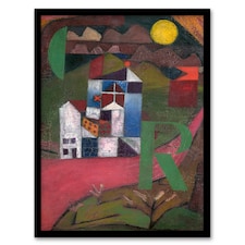 Paul Klee Framed Wall Art Print Villa R Cubist Cityscape Painting Home Décor