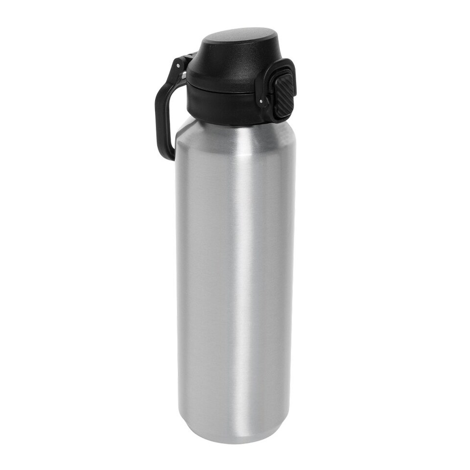 image 1 of XD Collection Via Lockable Recycled Stainless Steel 600ml Sports Bottle - Silver - One Size